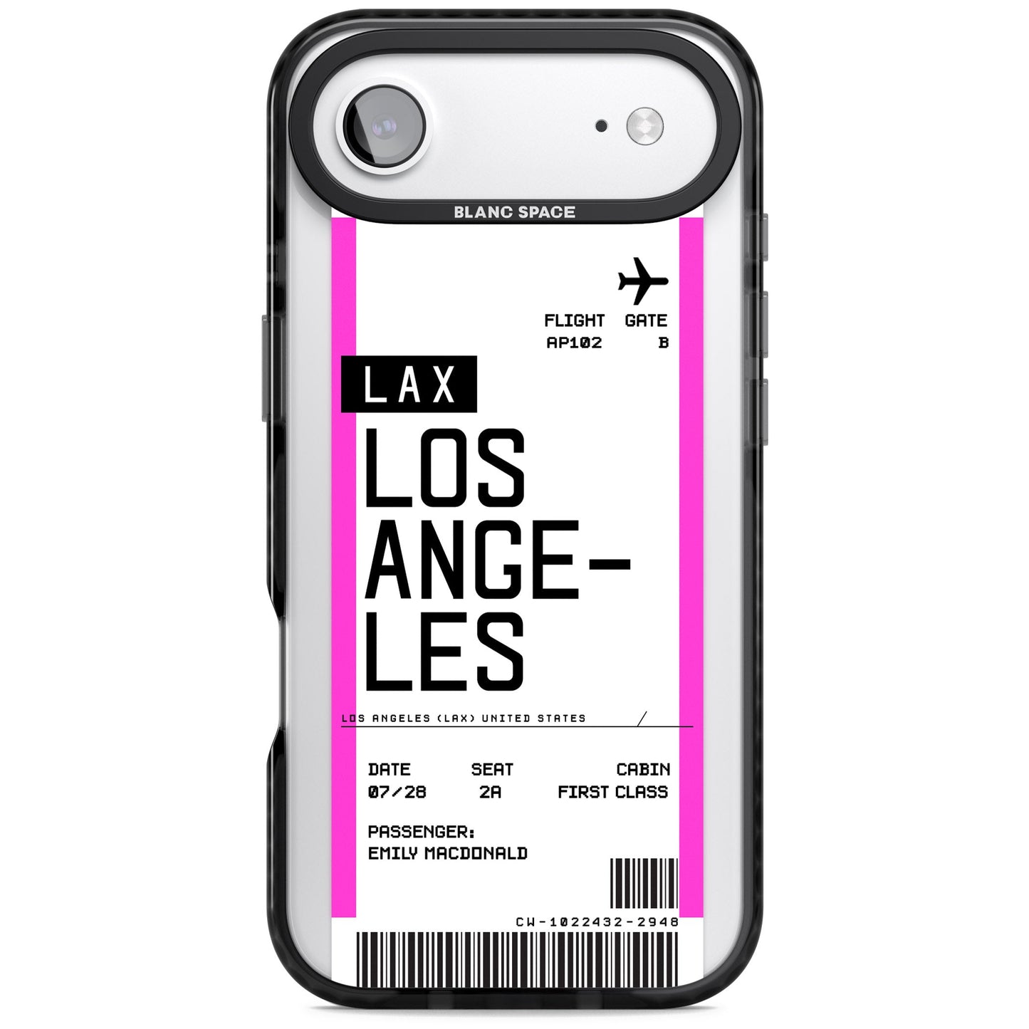 Personalisierte Bordkarte für Los Angeles