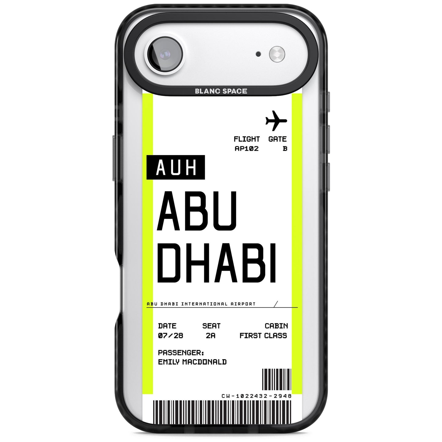 Personalised Abu Dhabi Boarding Pass