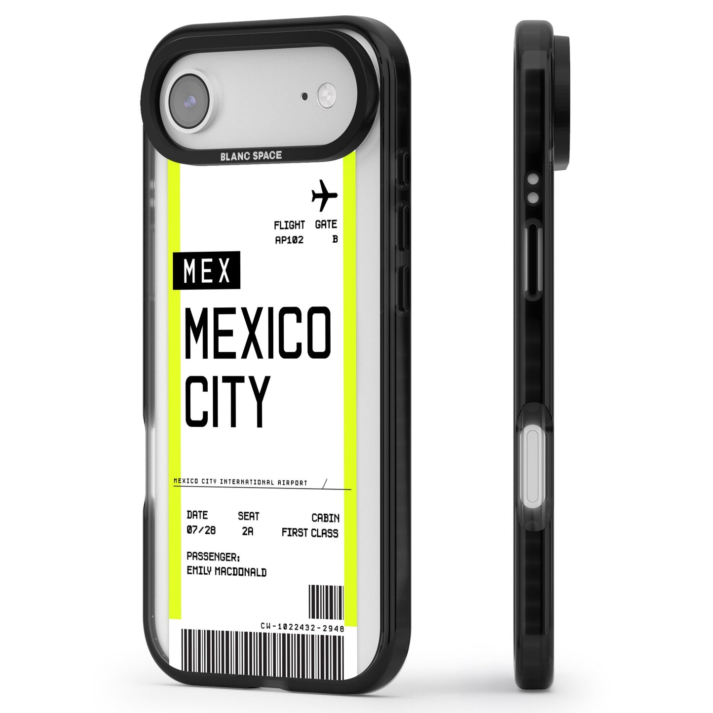 Carte d'embarquement personnalisée pour Mexico