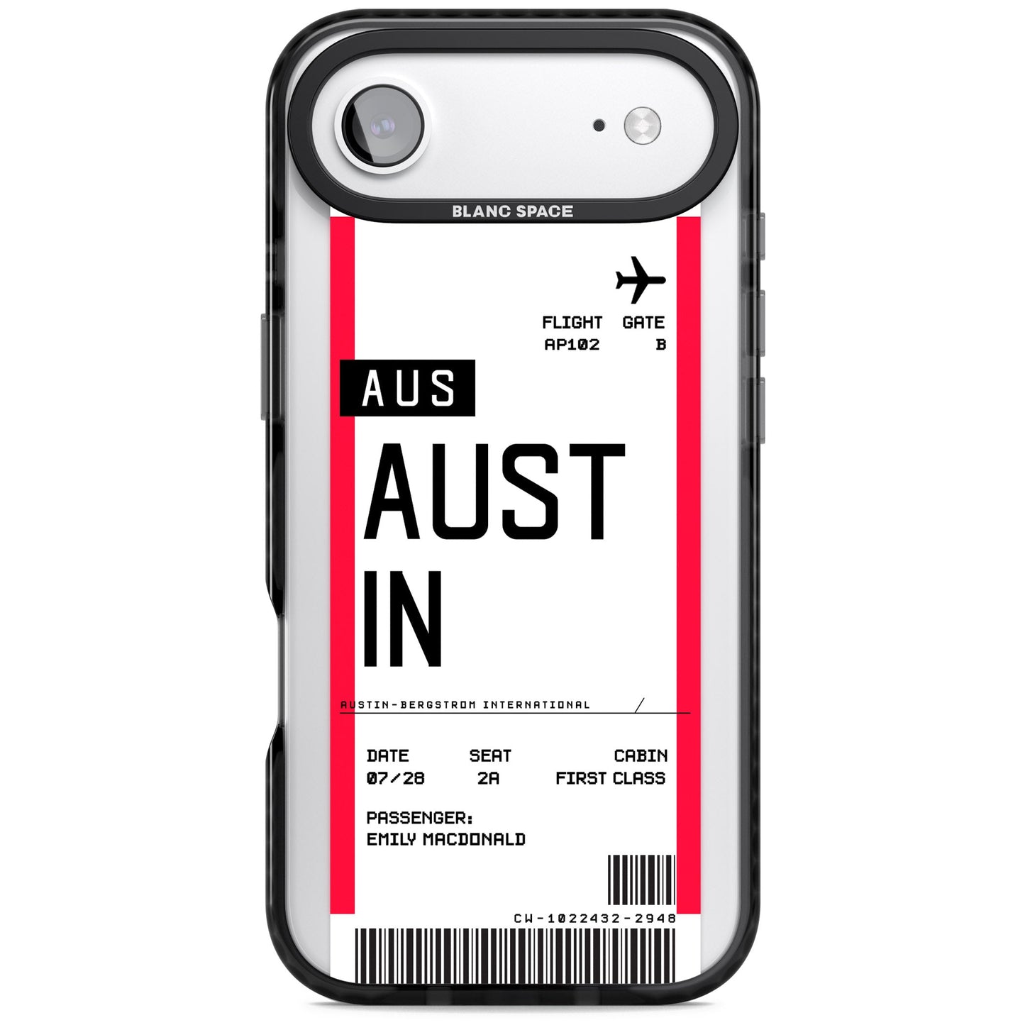 Personalised Austin Boarding Pass