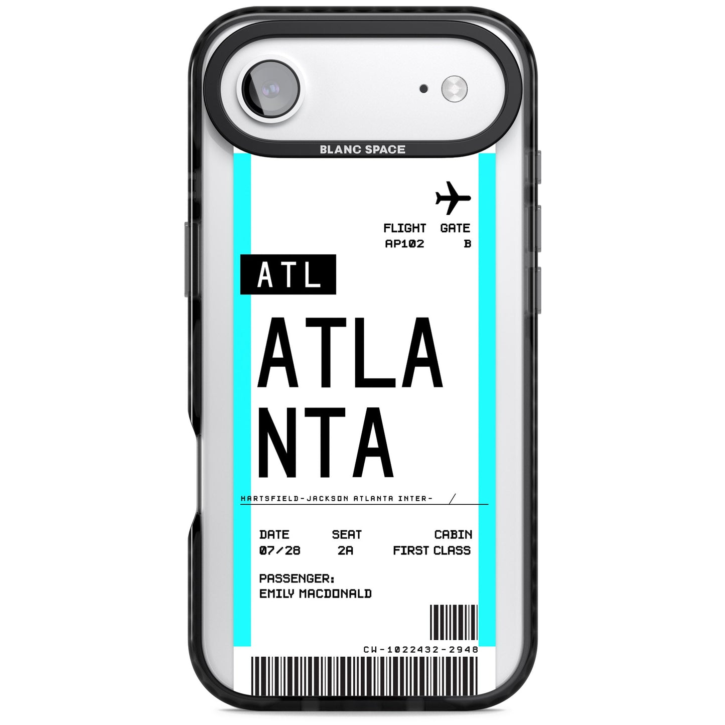 Personalisierte Atlanta-Bordkarte