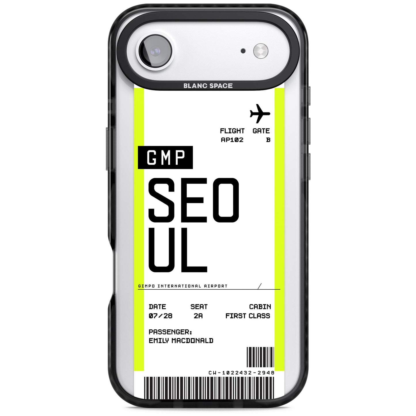 Personalised Seoul Boarding Pass