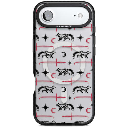 Motif renard et lame