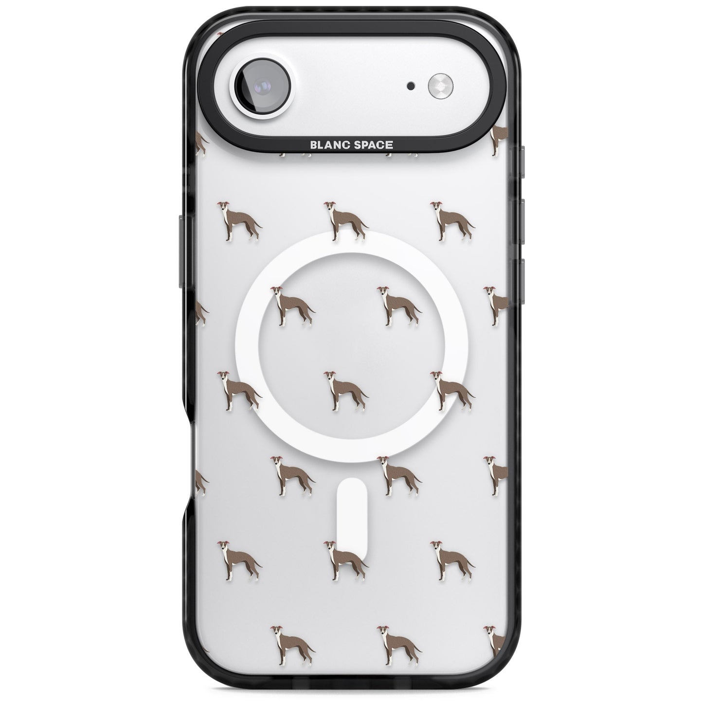 Motif de chien whippet transparent