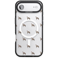 Motif de chien whippet transparent