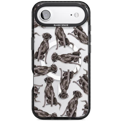Black Labrador Watercolor Pattern