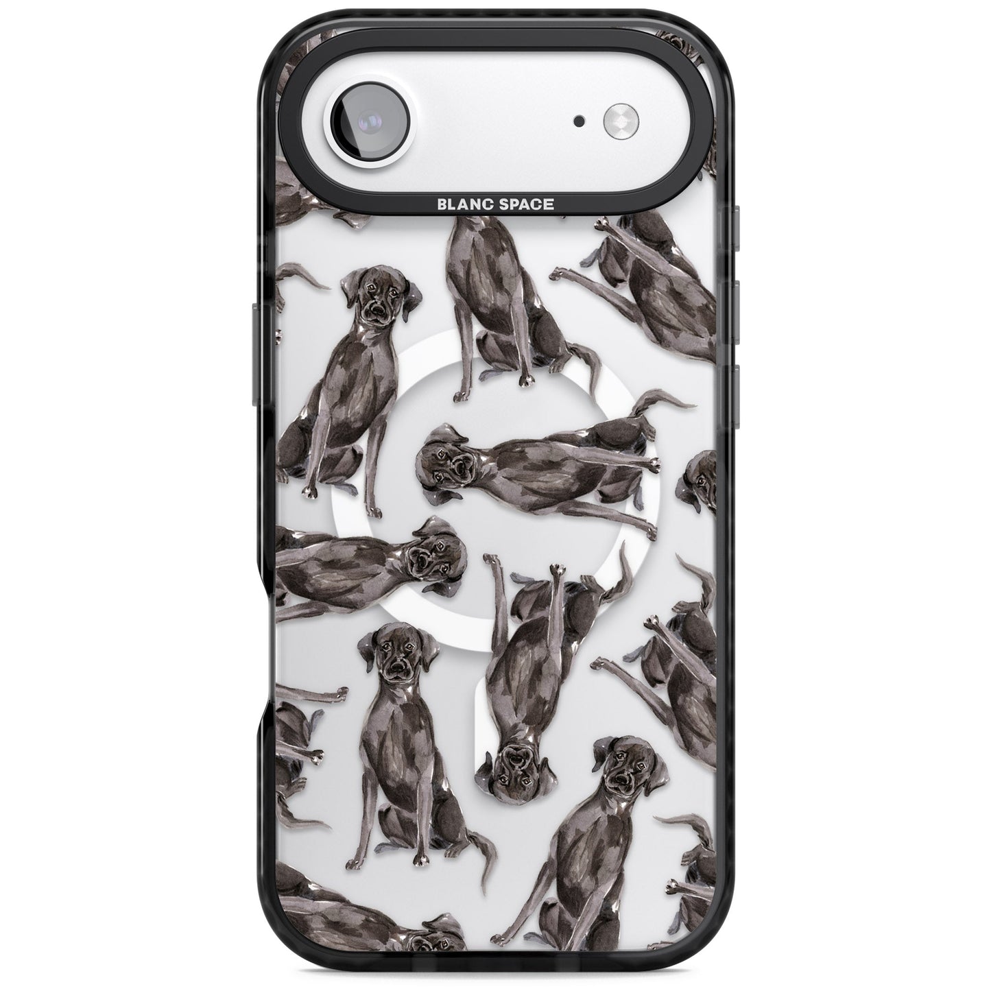 Black Labrador Watercolor Pattern