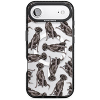 Black Labrador Watercolor Pattern