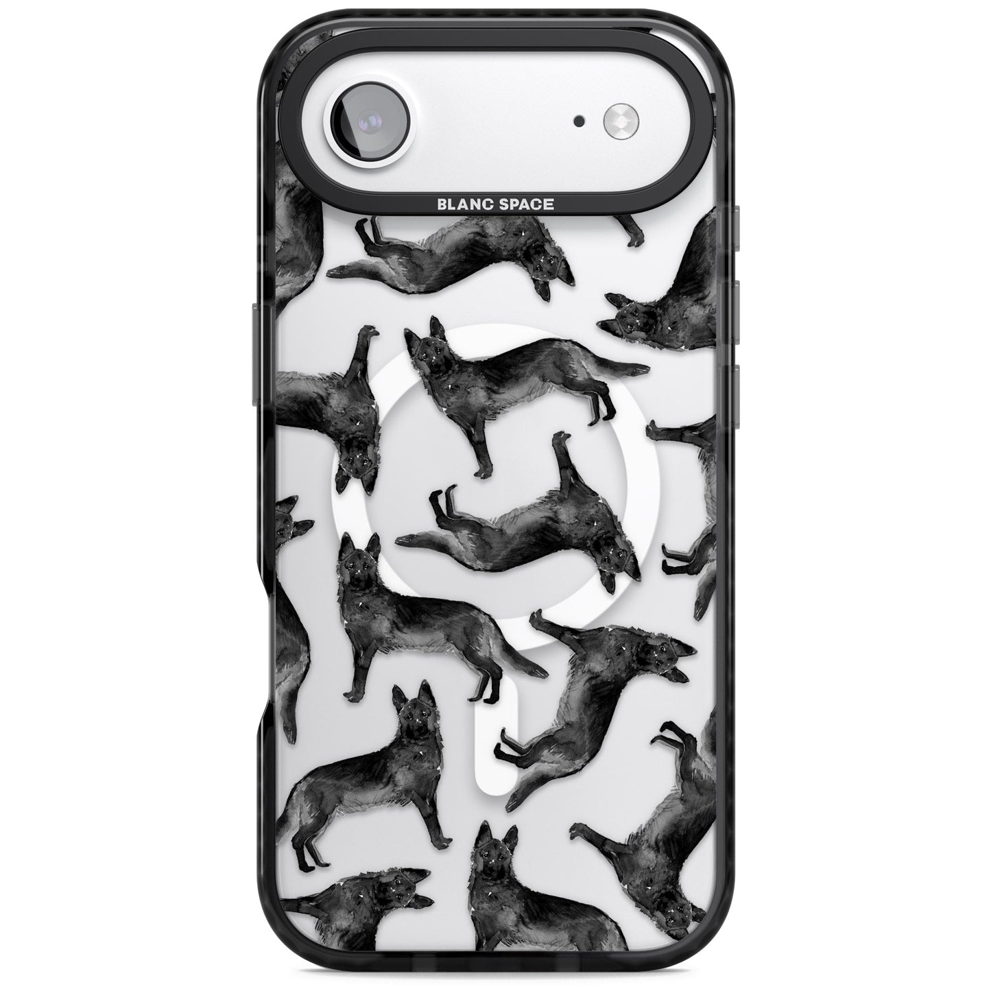 German Shepherd Pattern Black