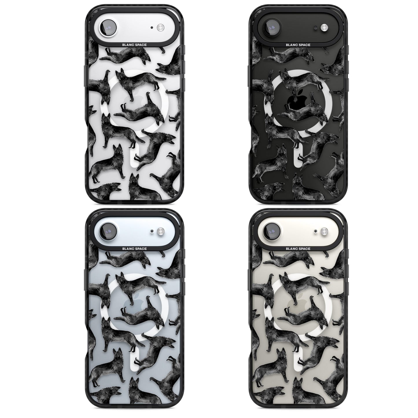 German Shepherd Pattern Black