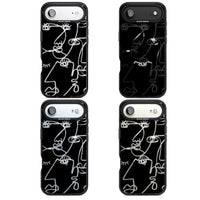 Abstract Line Art Clear Black