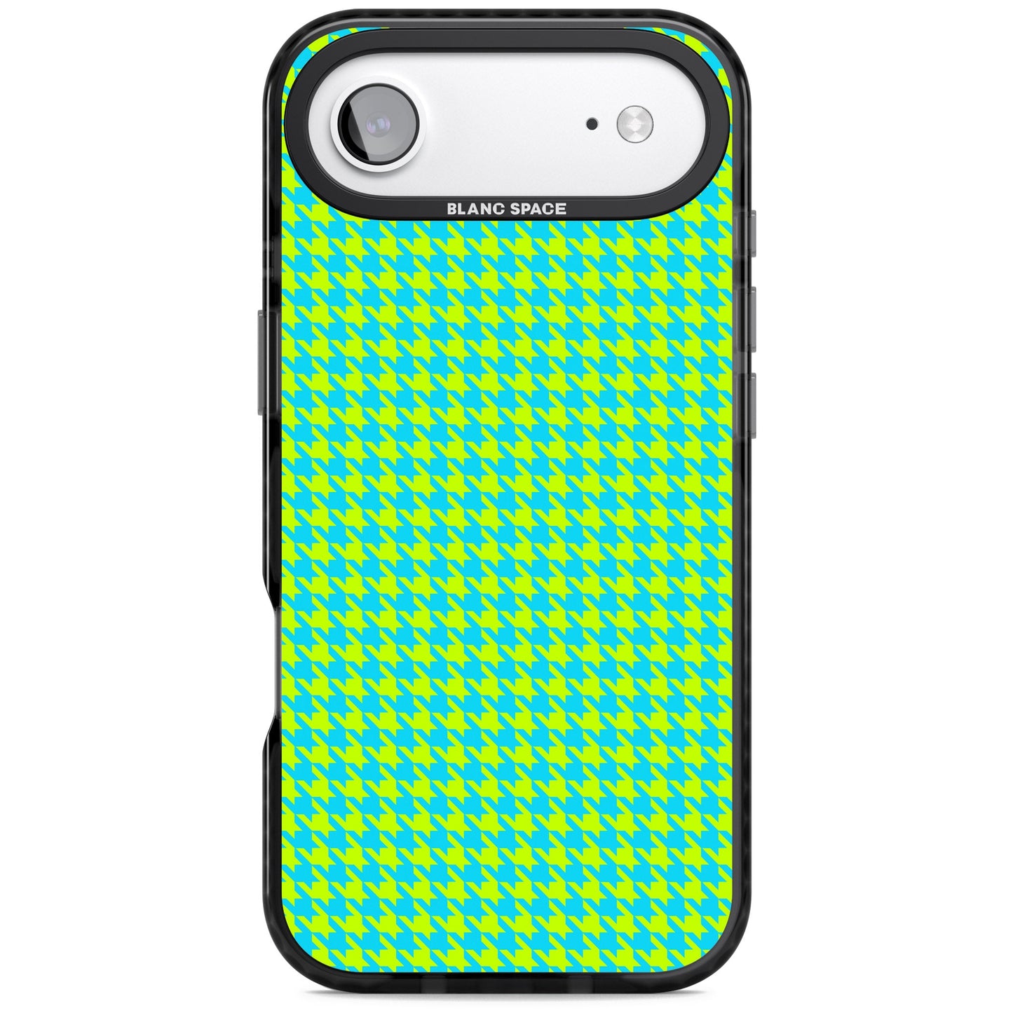 Neon Lime & Turquoise Houndstooth
