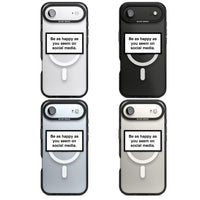 Heureux sur les réseaux sociaux