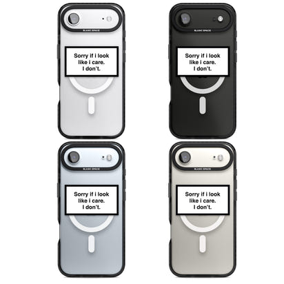 Excusez-moi si j'ai l'air de m'en soucier.