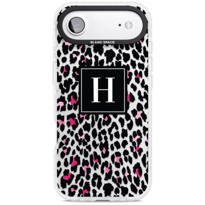 Personalised Clear Pink Leopard Monogram
