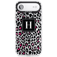 Personalised Clear Pink Leopard Monogram