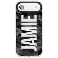 Personalised Black Camo Name Vertical