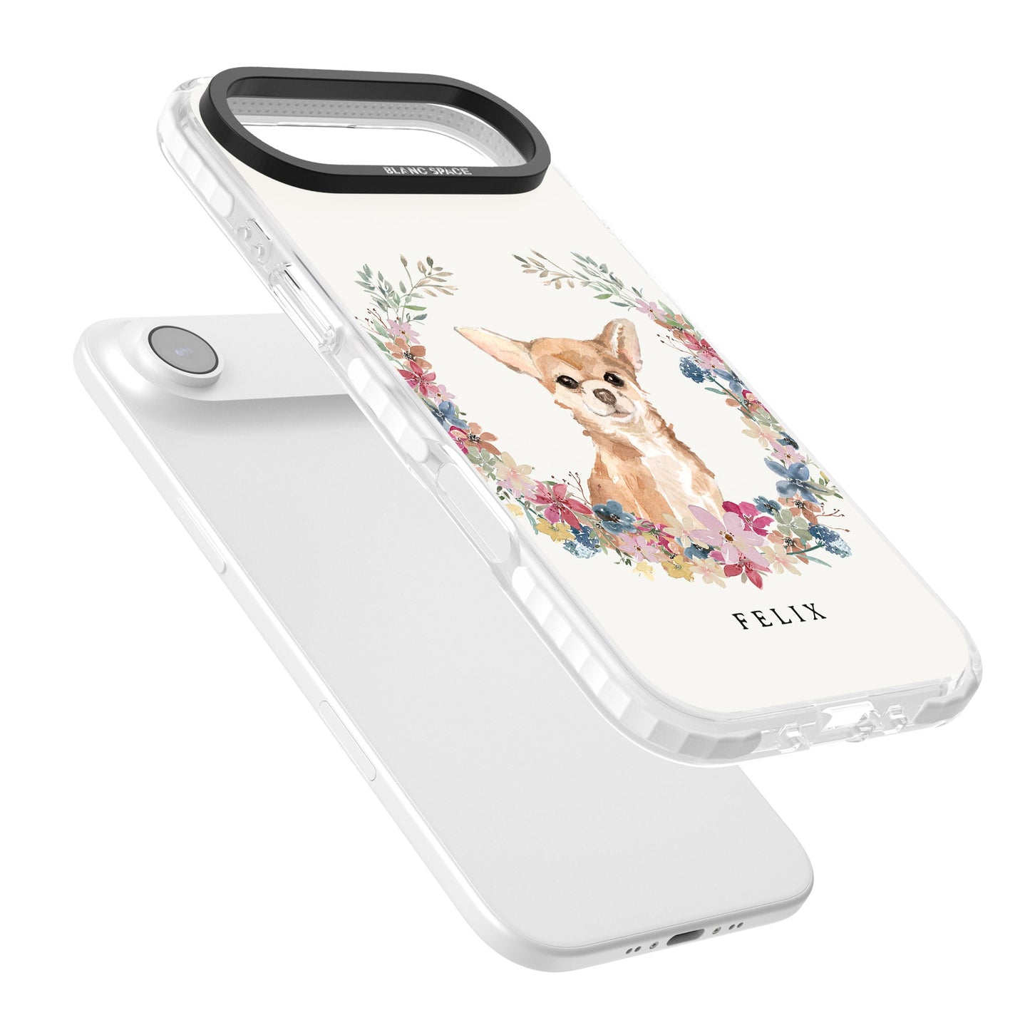 Personalised Chihuahua Floral Portrait