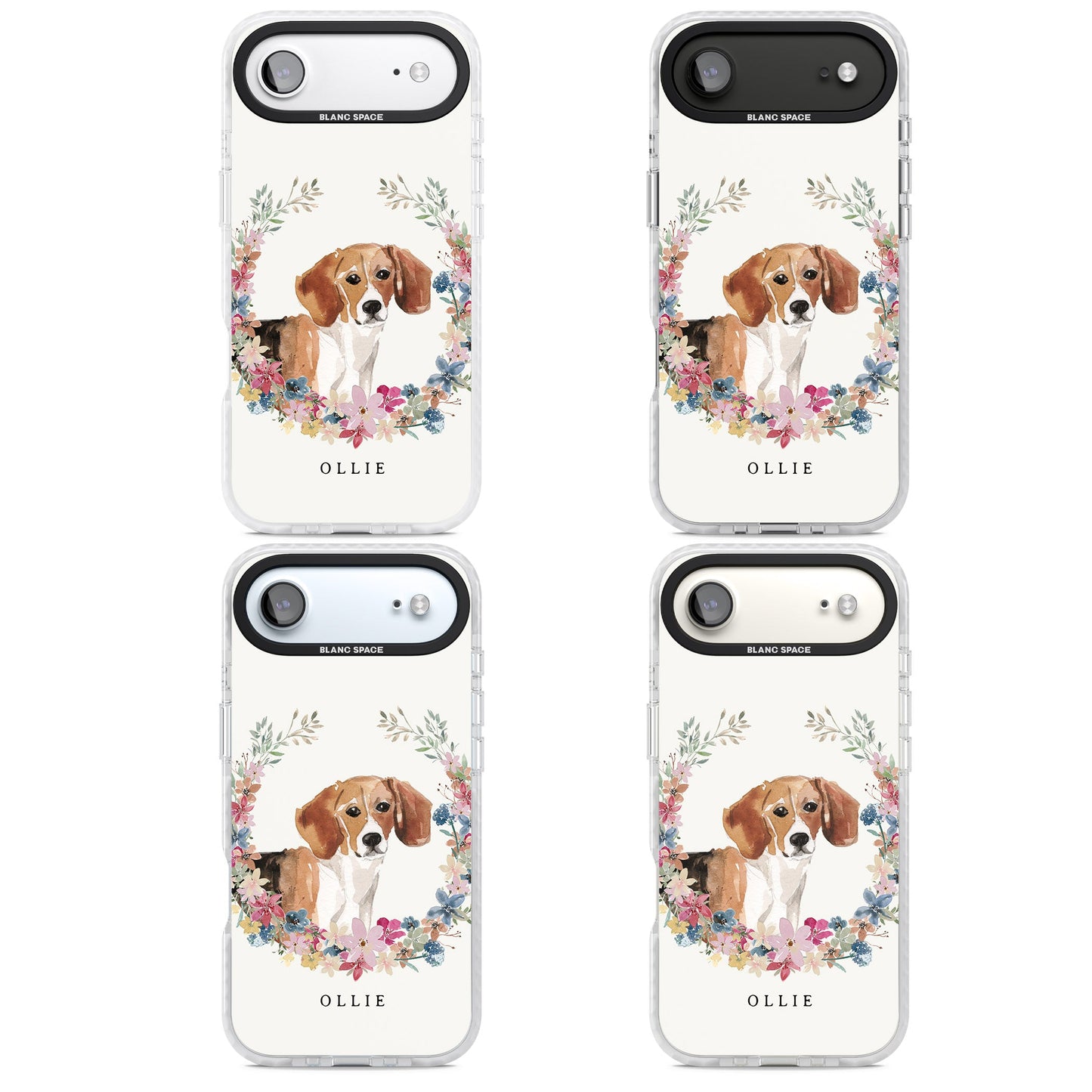 Personalised Beagle Floral Portrait