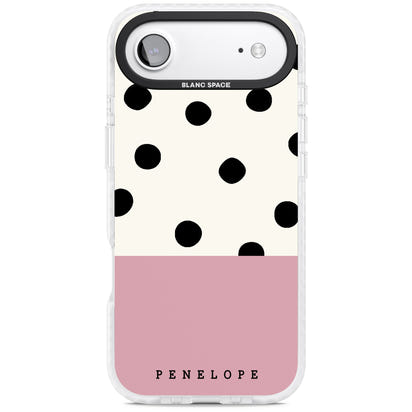 Personalised Pink Border Polka Dot