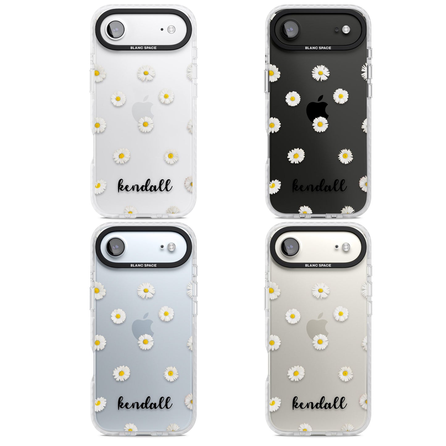 Personalised White Daisies & Cursive