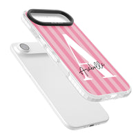 Personalised Pink Stripes Initial