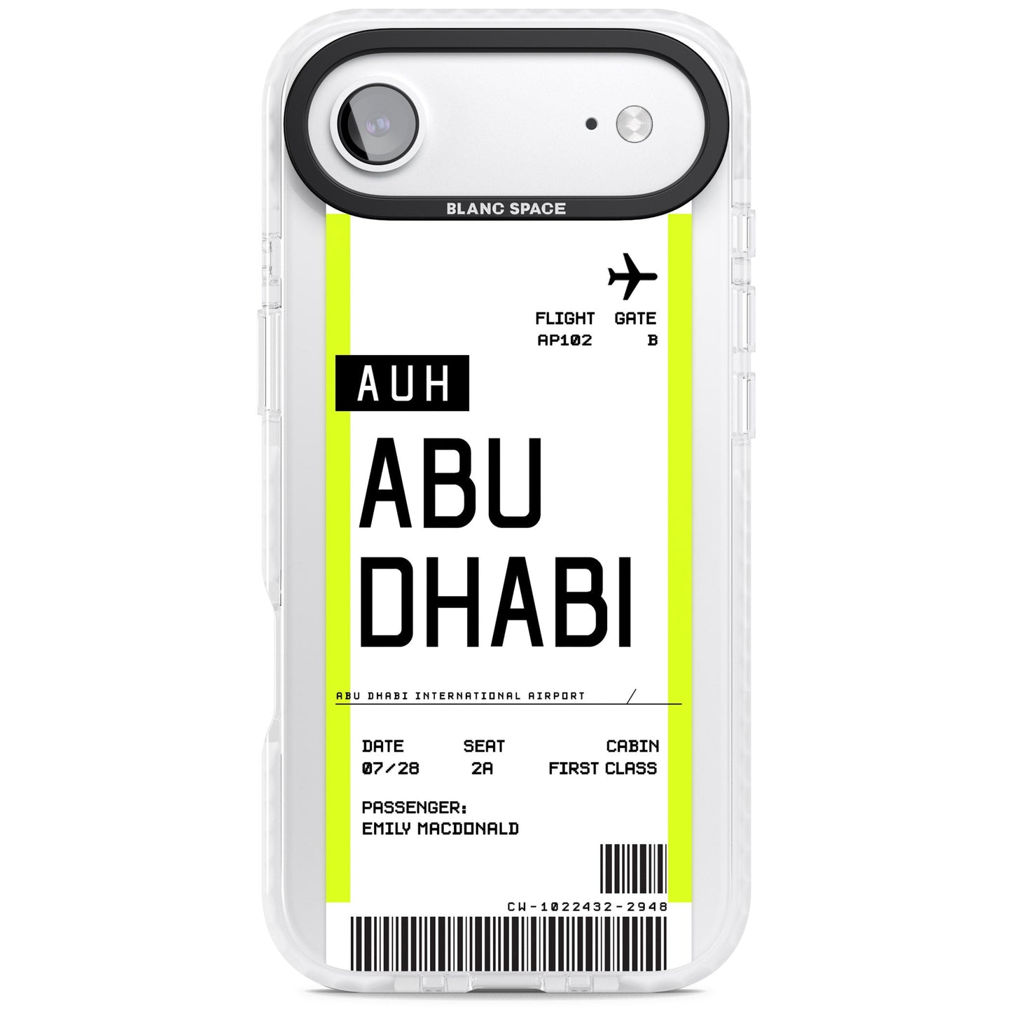 Personalised Abu Dhabi Boarding Pass