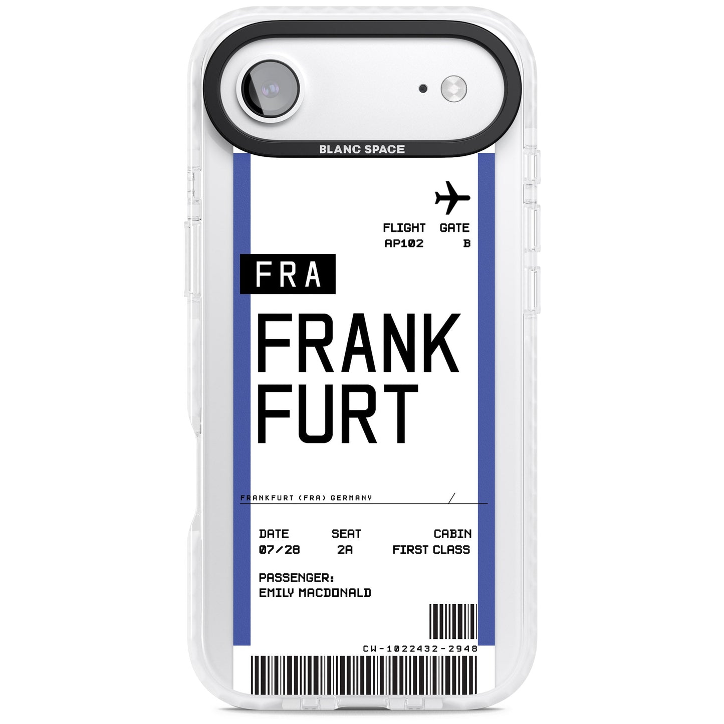 Personalised Frankfurt Boarding Pass