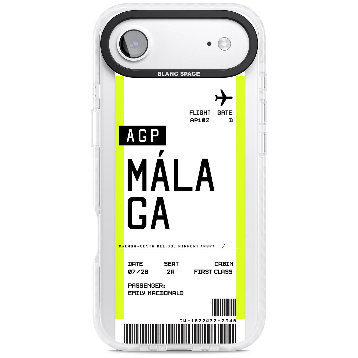 Personalised Málaga Boarding Pass