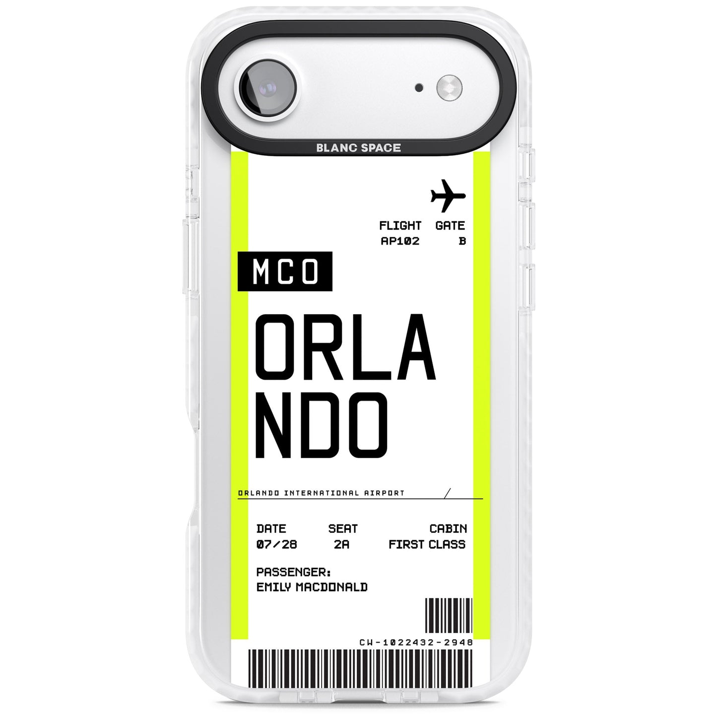 Personalised Orlando Boarding Pass