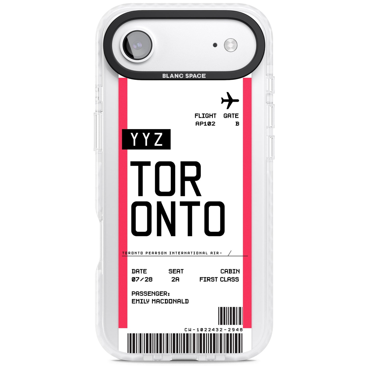 Personalised Toronto Boarding Pass