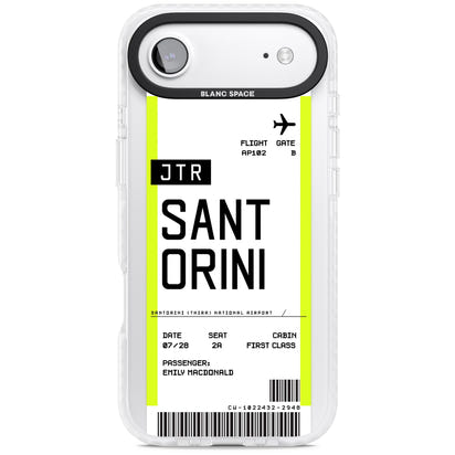Personalisierte Bordkarte für Santorini