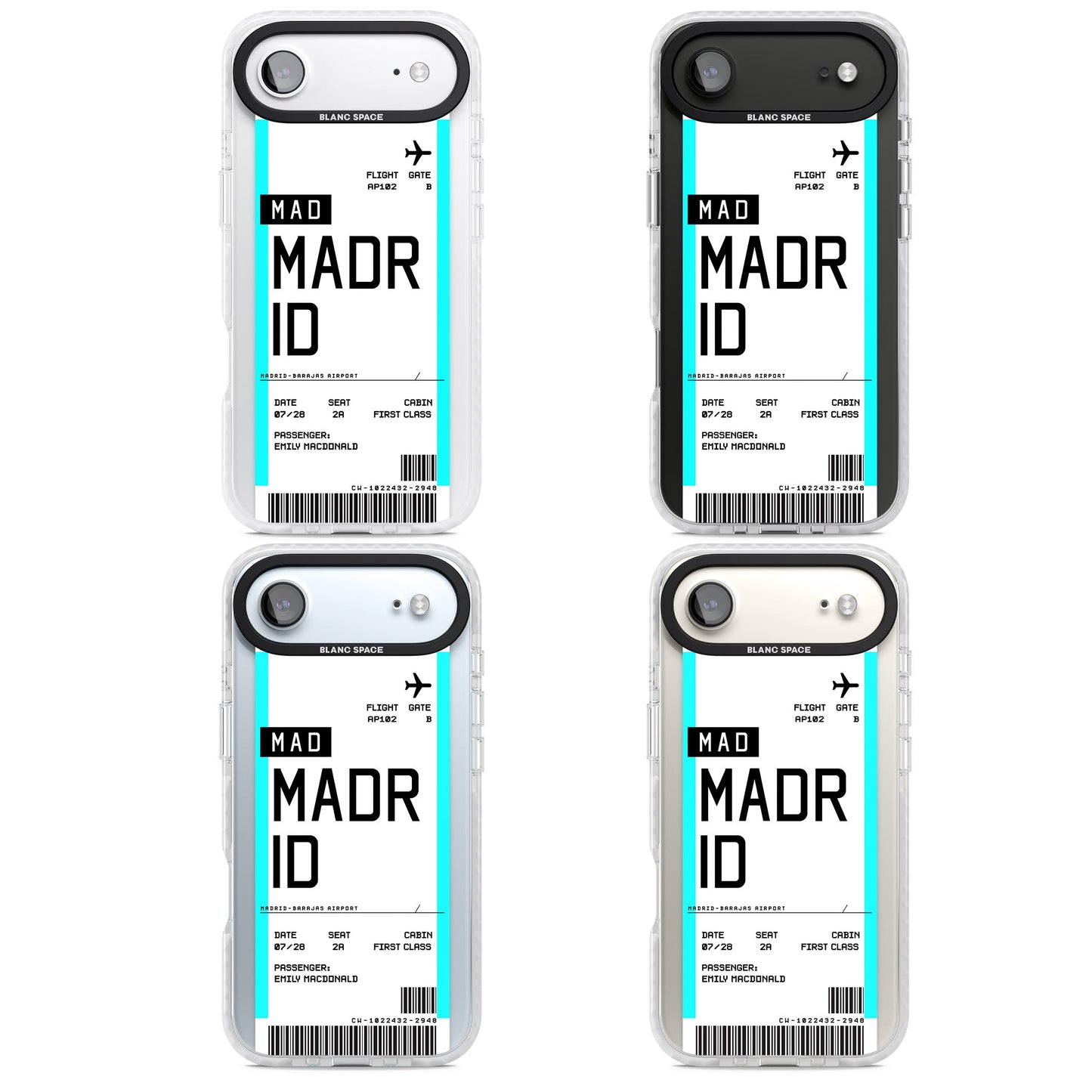 Personalised Madrid Boarding Pass