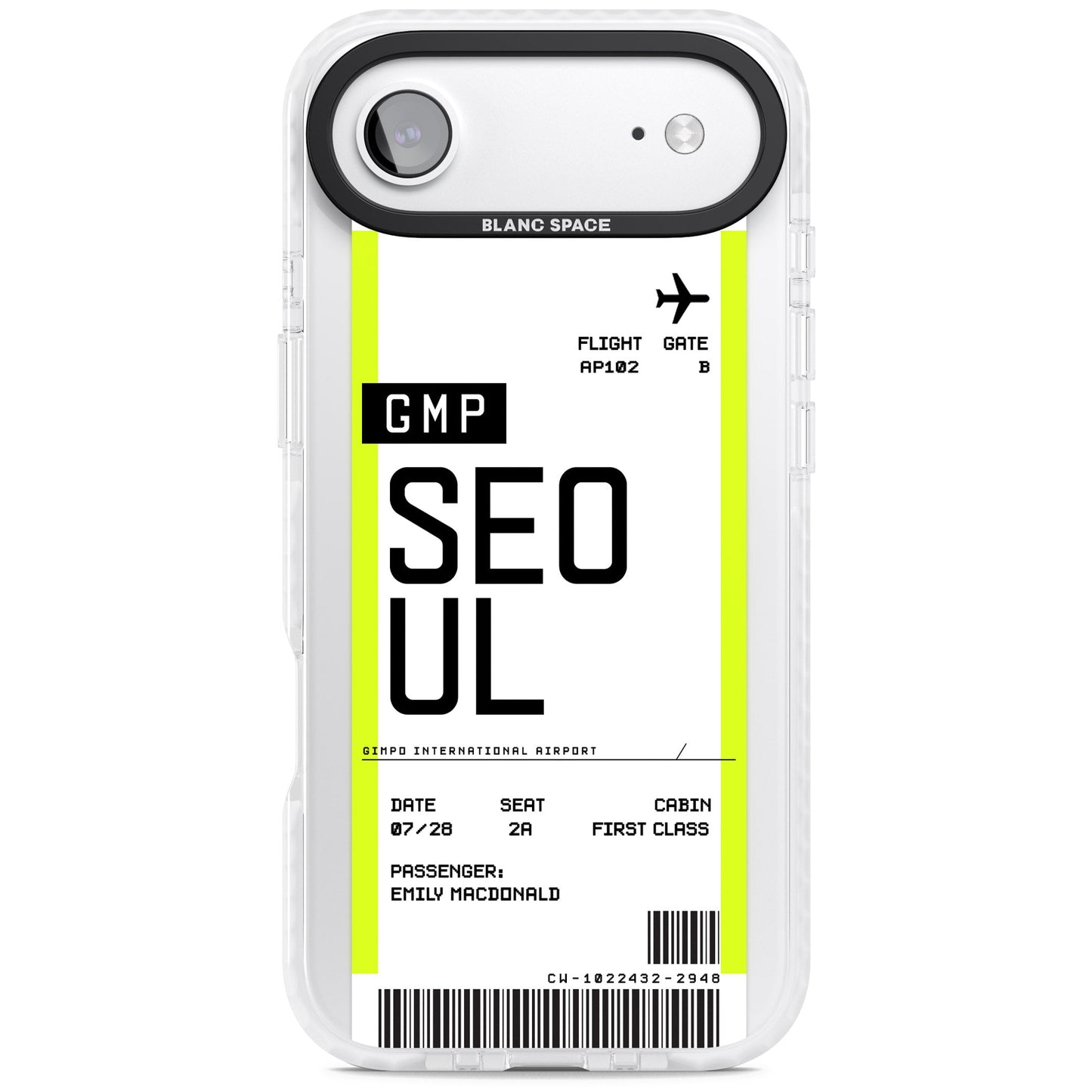 Personalised Seoul Boarding Pass