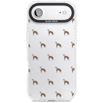 Motif de chien whippet transparent