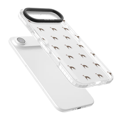 Motif de chien whippet transparent