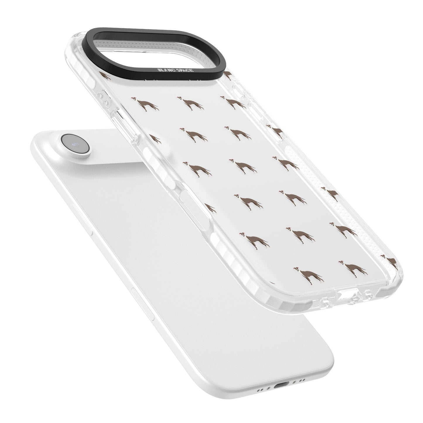 Motif de chien whippet transparent