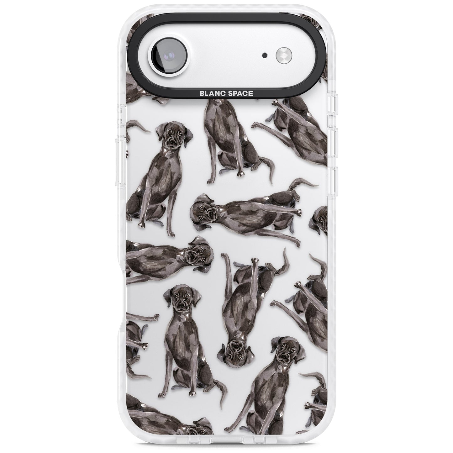 Black Labrador Watercolor Pattern