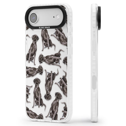 Black Labrador Watercolor Pattern