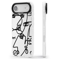 Abstract Line Art Black Clear