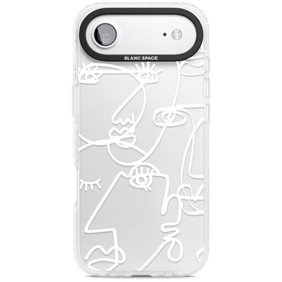 Abstract Line Art White Clear