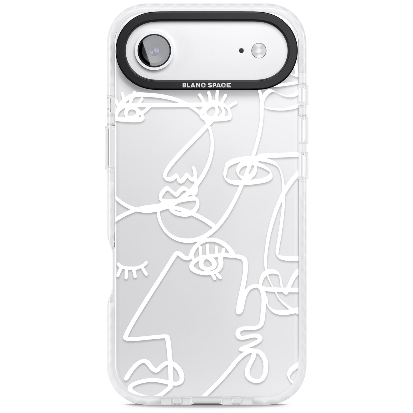 Abstract Line Art White Clear