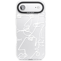 Abstract Line Art White Clear