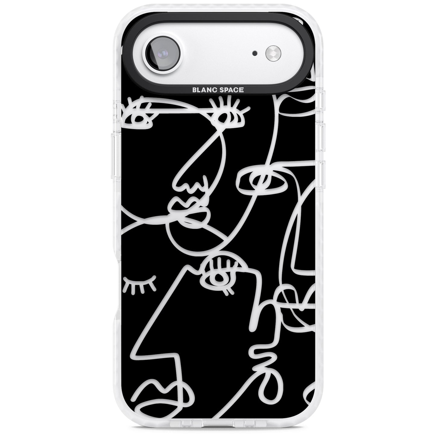Abstract Line Art Clear Black