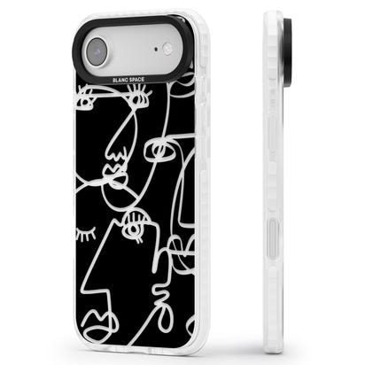 Abstract Line Art Clear Black