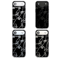 Abstract Line Art Clear Black