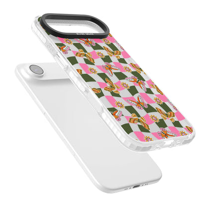 Wavy Butterfly Checked Pattern