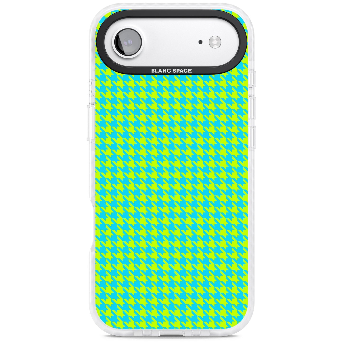 Neon Lime & Turquoise Houndstooth