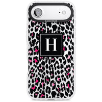 Personalised Clear Pink Leopard Monogram