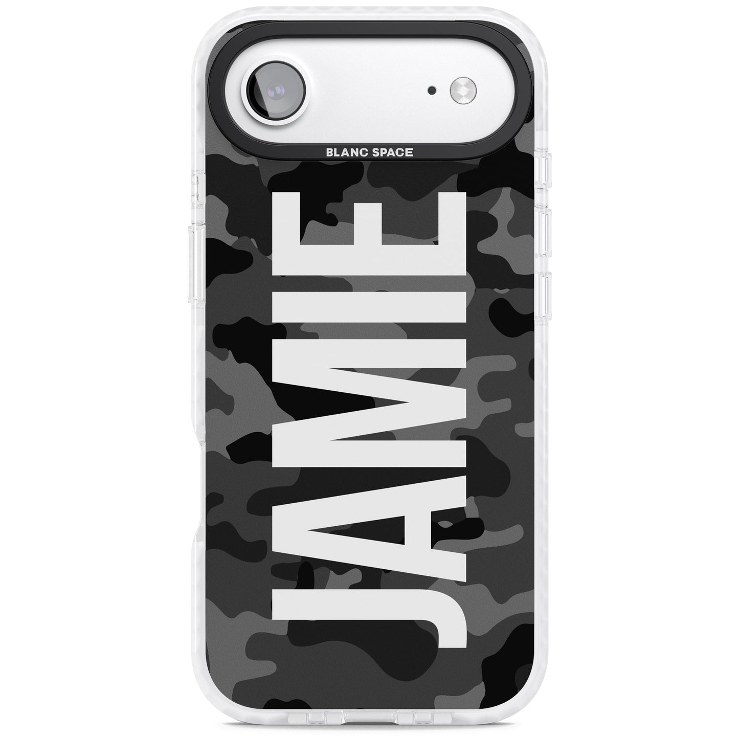 Personalised Black Camo Name Vertical